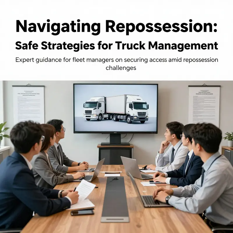 A group of fleet managers discussing repossession strategies in a conference room.