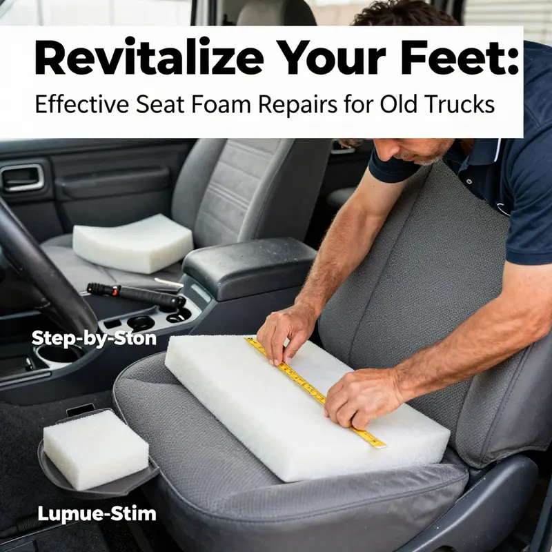 A worn-out truck seat demonstrating common foam issues faced in heavy-duty vehicles.