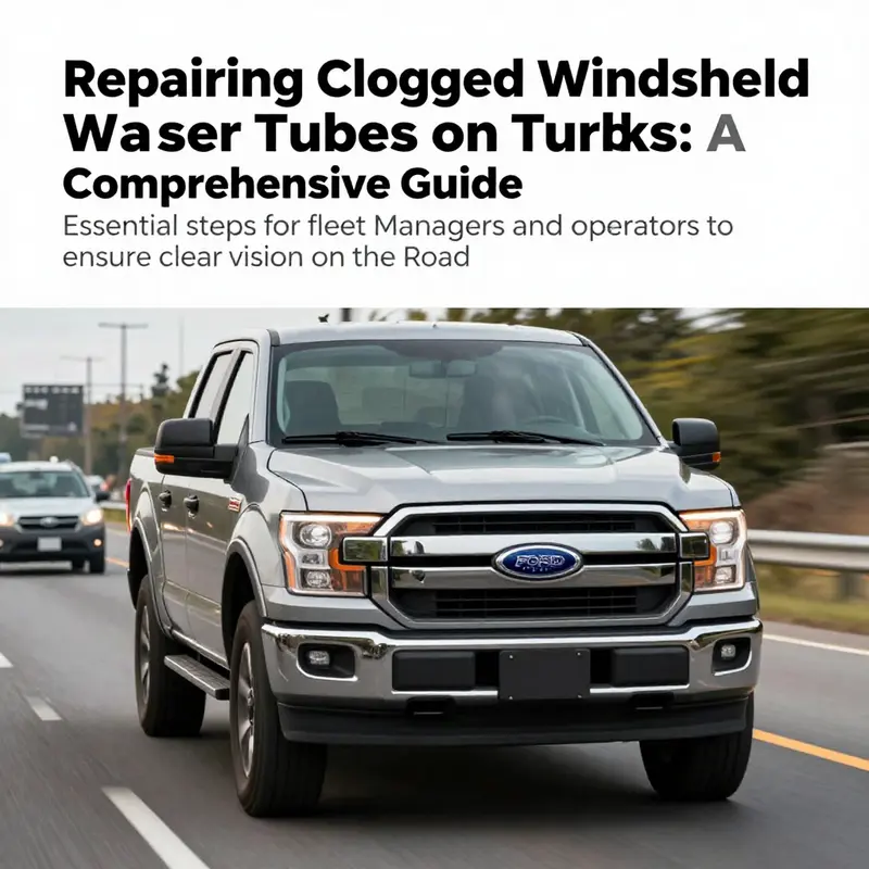 Ford truck driving with a clear windshield, essential for safety on the road.