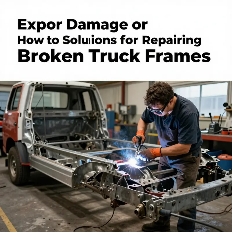 A technician assessing the truck frame to identify the extent of damage.