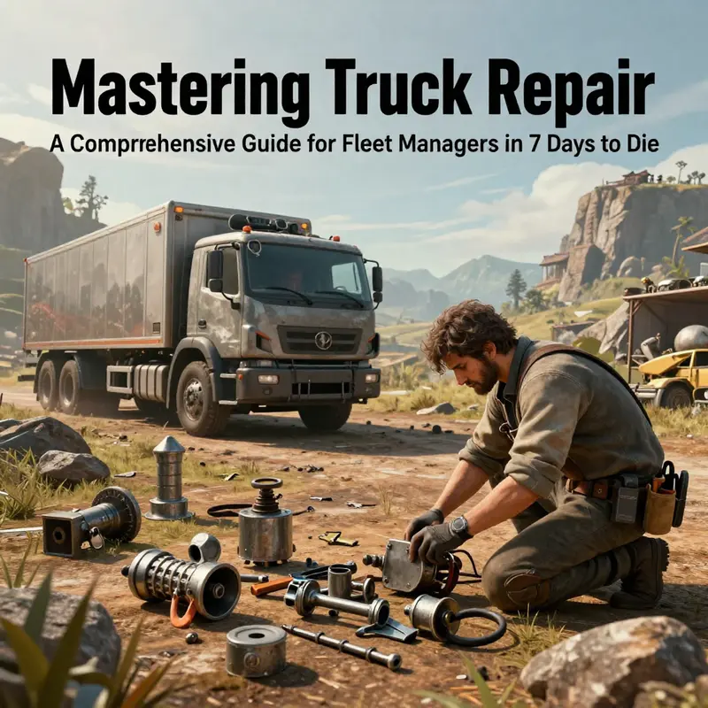 Players collecting essential materials like Iron, Steel, and Mechanical Parts for truck repairs.