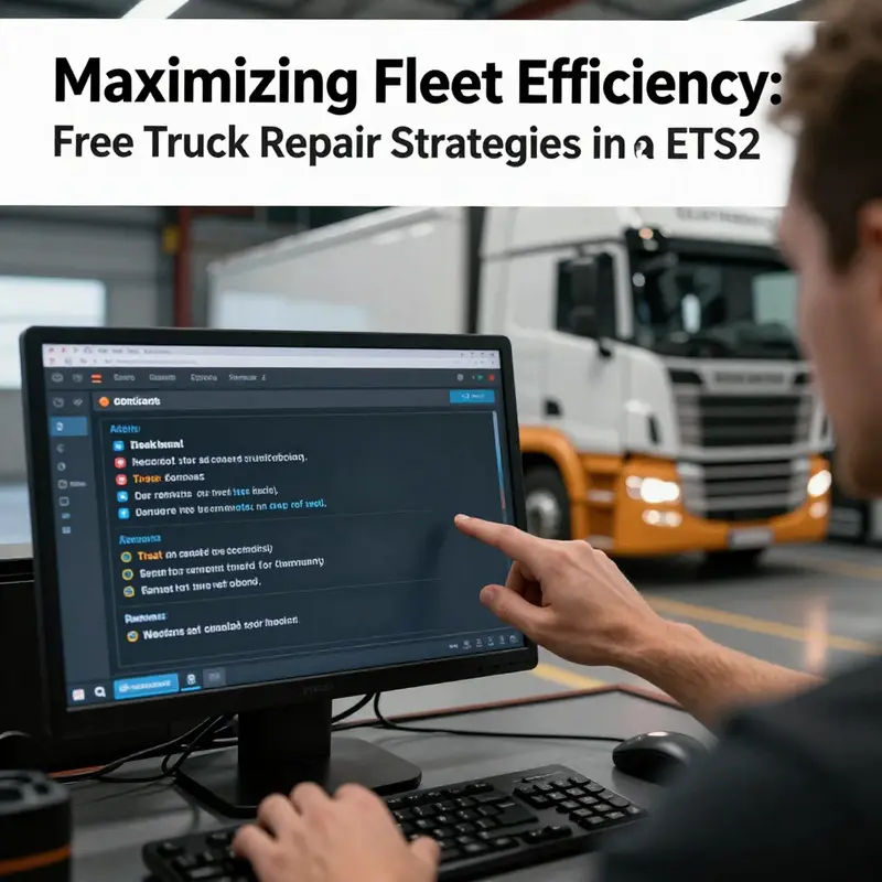 Utilizing the chat console in ETS2 for immediate truck repair.