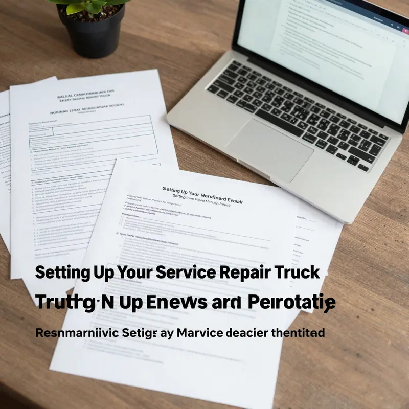 Overview of the legal documents and compliance requirements for establishing a service repair truck.