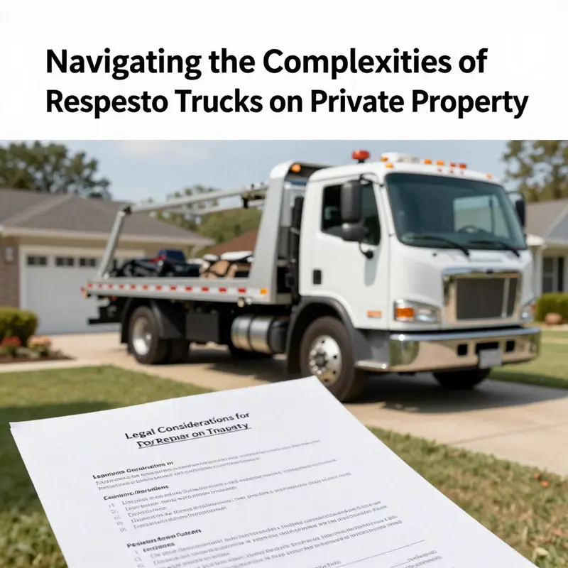 Tow truck on private property showcasing the legal aspects of repossession.