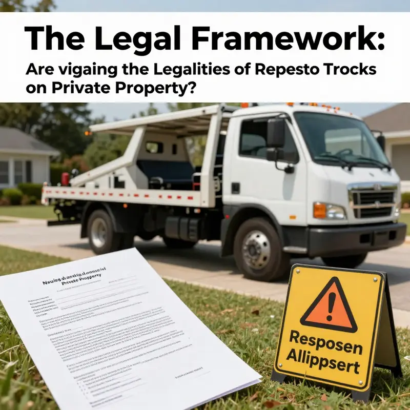 Repo trucks operating under the legal frameworks governing private property.