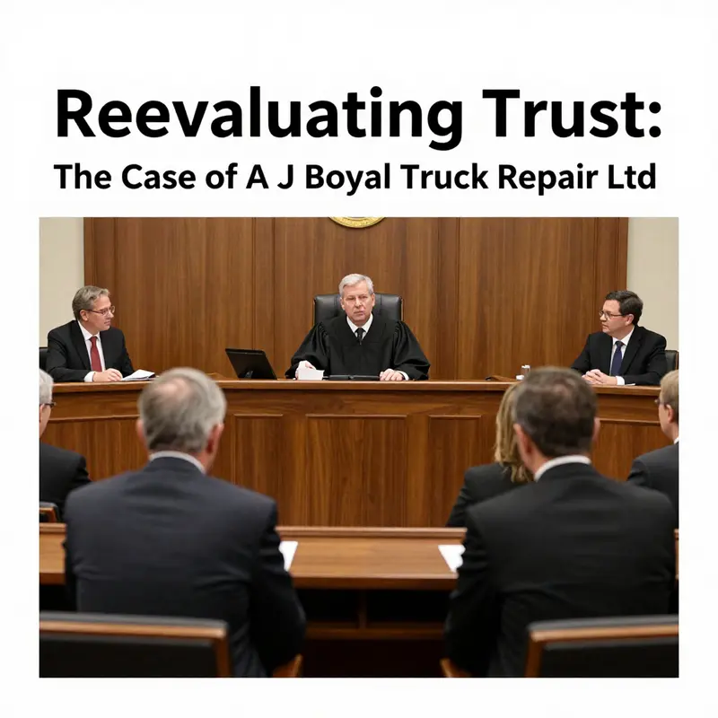 A visual representation of the labor disputes in A J Boyal Truck Repair Ltd, highlighting the conflict between workers’ rights and company practices.