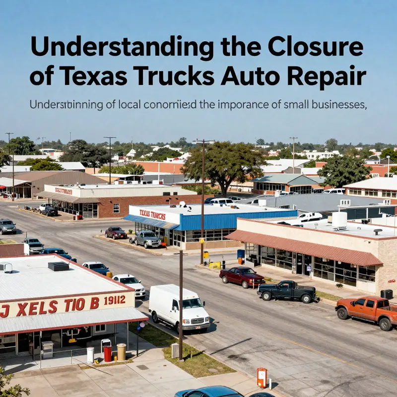 The abandoned location of Texas Trucks Auto Repair highlighting the uncertainty surrounding its closure.