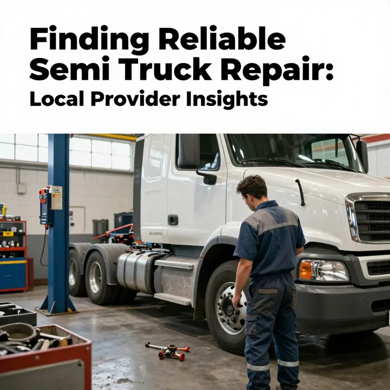 A qualified mechanic examining a semi truck, highlighting the importance of local repair services for effective fleet management.
