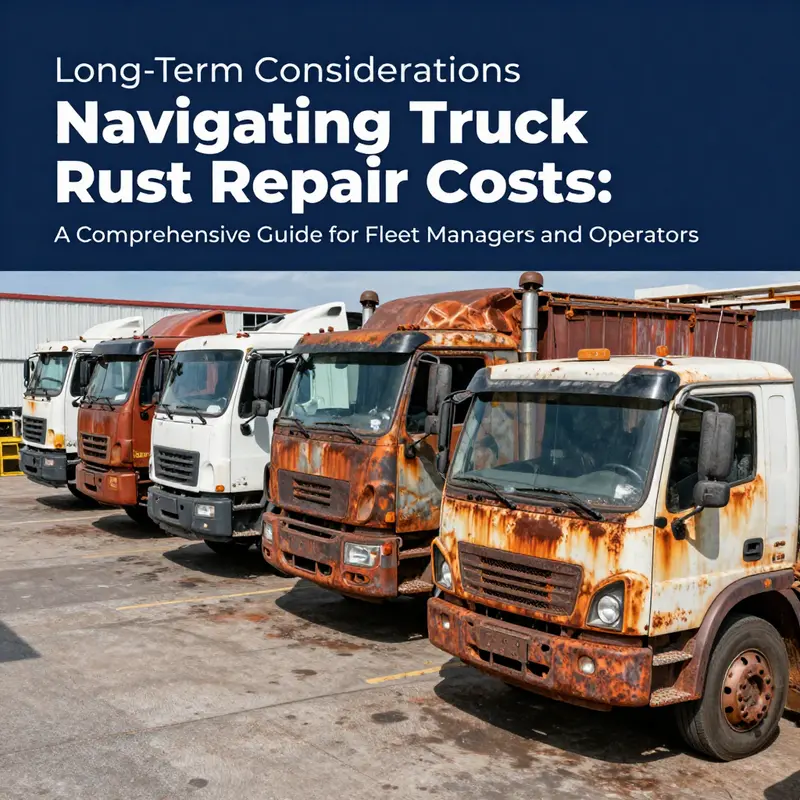 Comparison of surface and structural rust damage on a truck, emphasizing the varied costs associated with each.