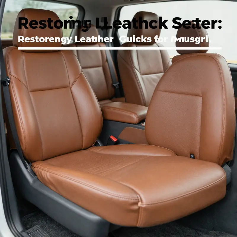 An interior image of a truck showcasing pristine leather seats, emphasizing effective maintenance practices.