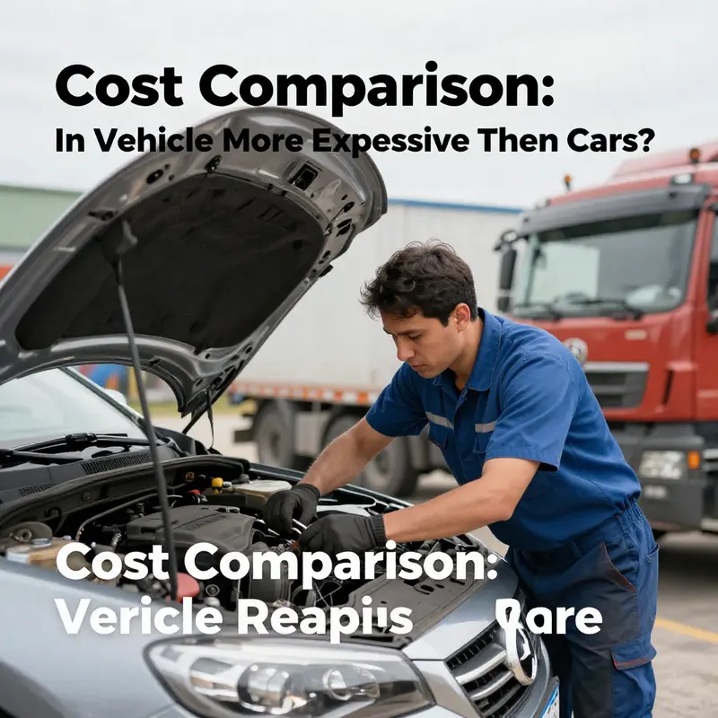 Comparison of average repair costs between trucks and cars.