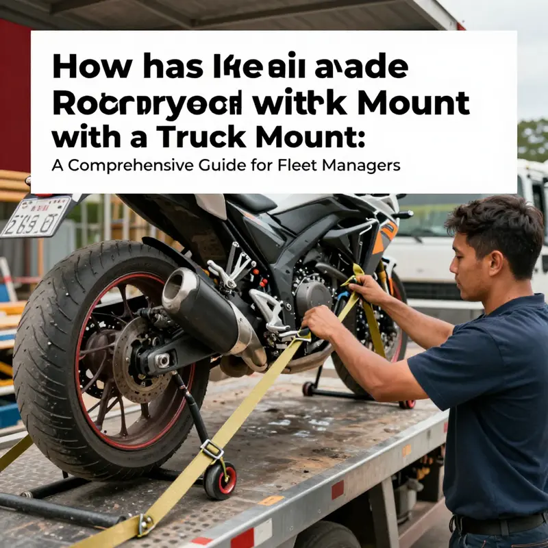 A secure motorcycle setup on a truck, illustrating safety measures for effective repairs.