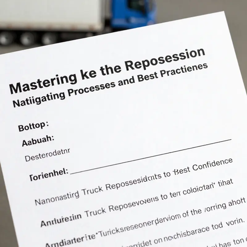 Legal verification documents essential for safe and lawful repossession.