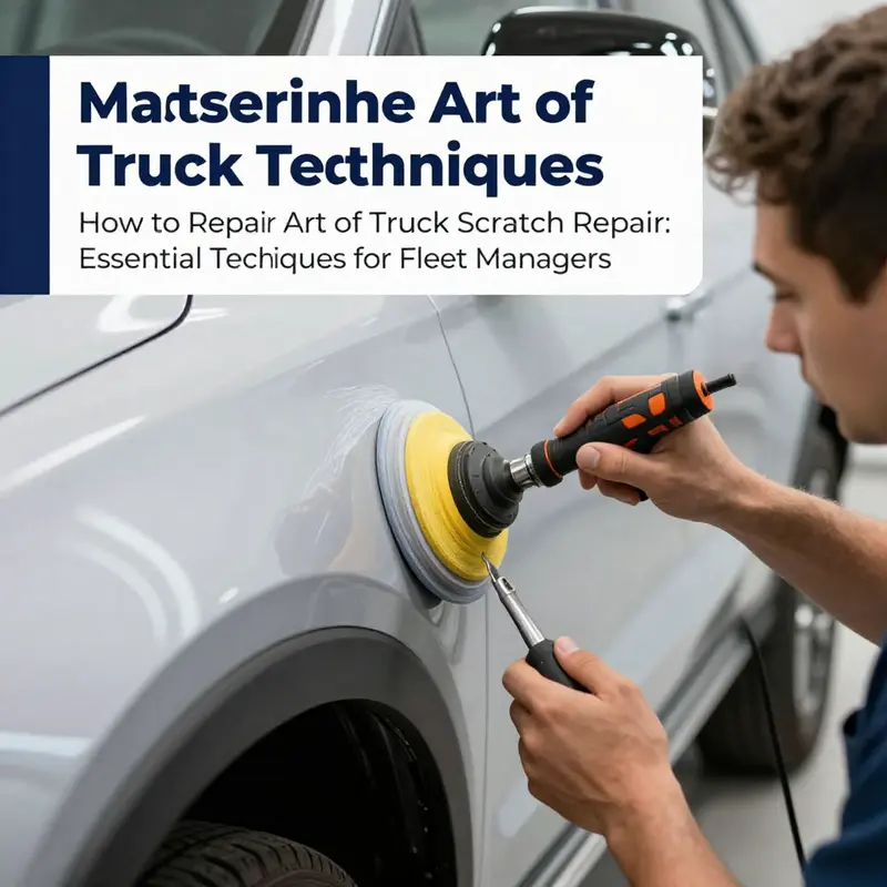 A truck showcasing a deep scratch that needs to be assessed for potential rust damage.