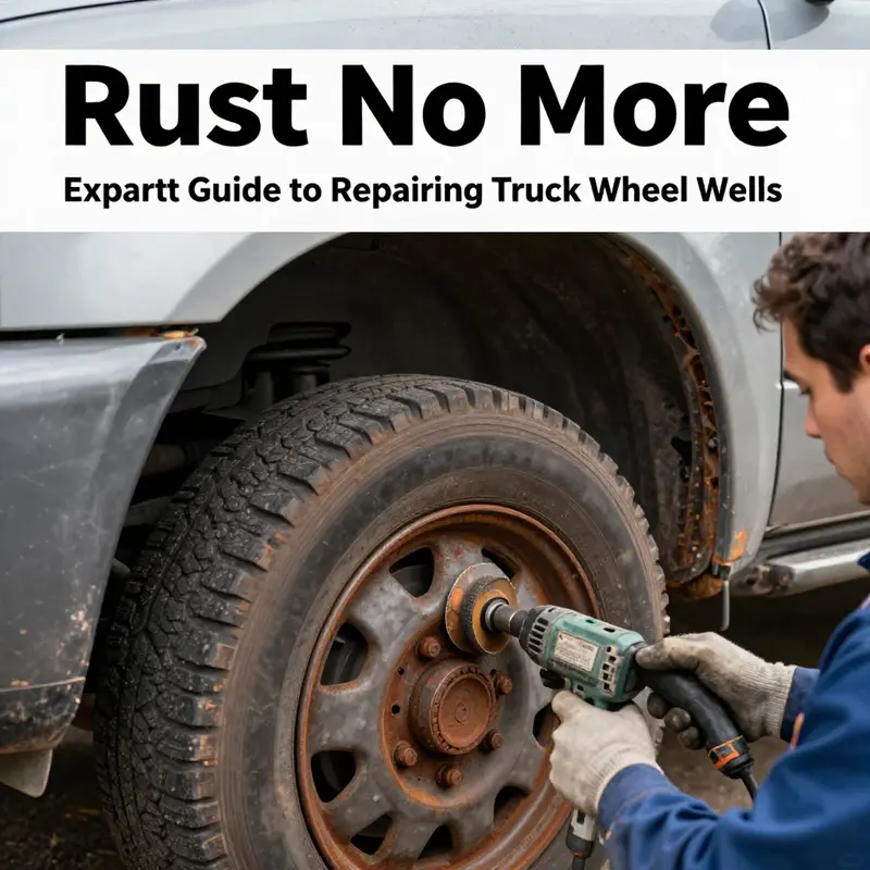 Assessment of a truck wheel well exhibiting rust damage.