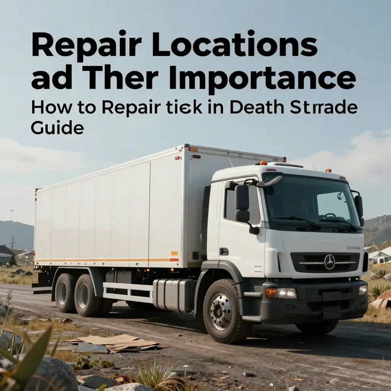 A player positions their truck on a repair lift, showcasing the critical first step in the repair process.