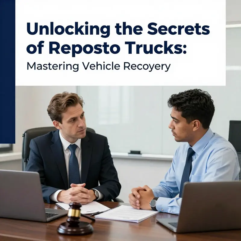Repo trucks are essential for the legal recovery of vehicles due to contractual defaults.