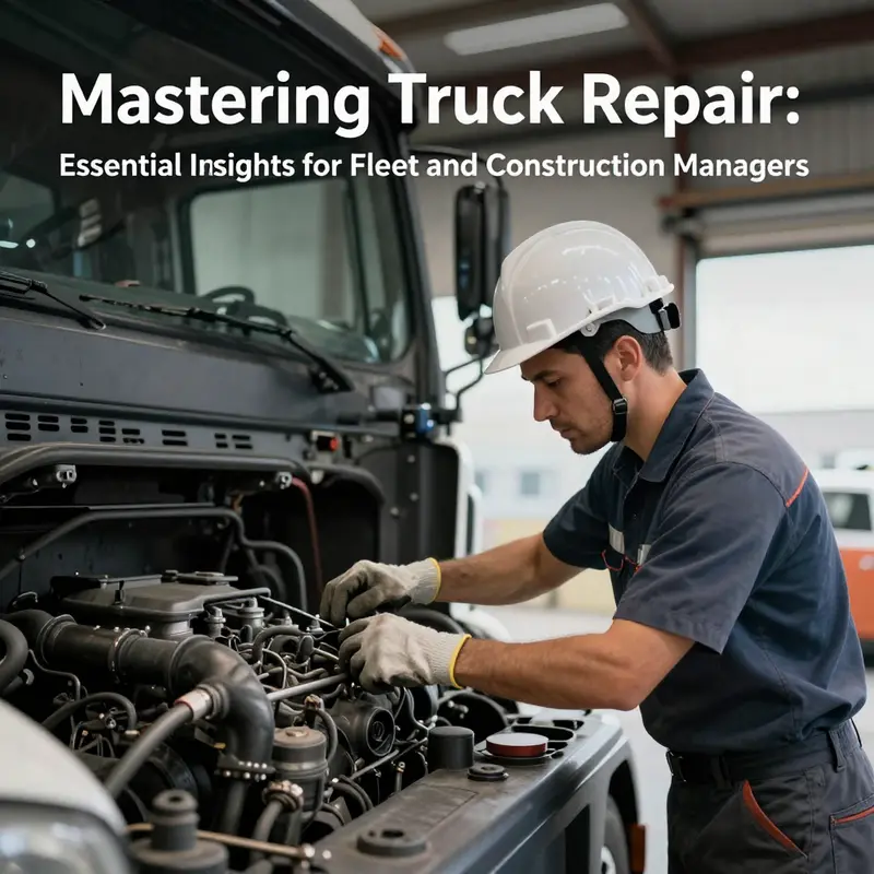 Mechanics adhering to vital safety protocols during truck repairs.