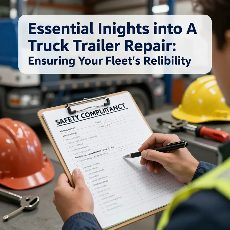 A mechanic conducts structural repairs on a truck trailer, ensuring safety and reliability for operations.