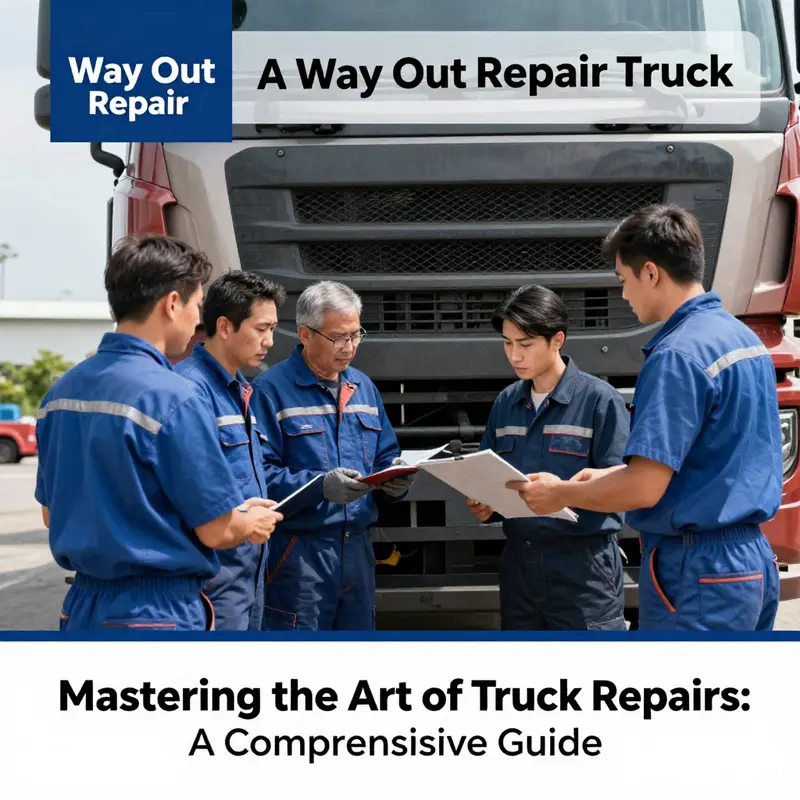 Technicians carefully following repair steps on a truck, highlighting the importance of methodical approaches.