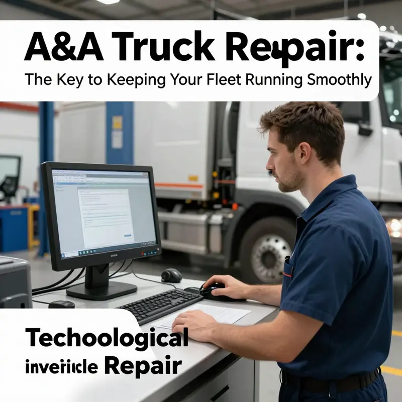 Experienced technicians performing maintenance on diesel trucks at A&A Truck Repair.