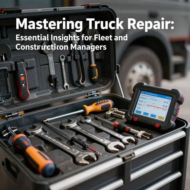 Mechanics adhering to vital safety protocols during truck repairs.