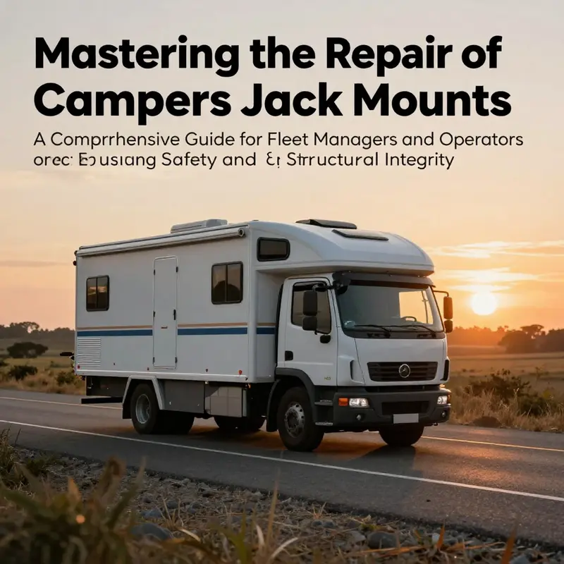 Truck camper traveling along a scenic road at sunset, representing safety and adventure.