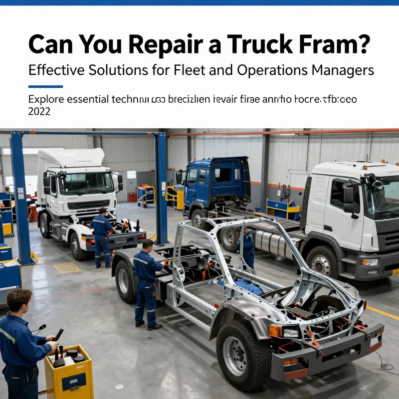 A busy truck repair facility exhibiting multiple trucks in different stages of frame repair.