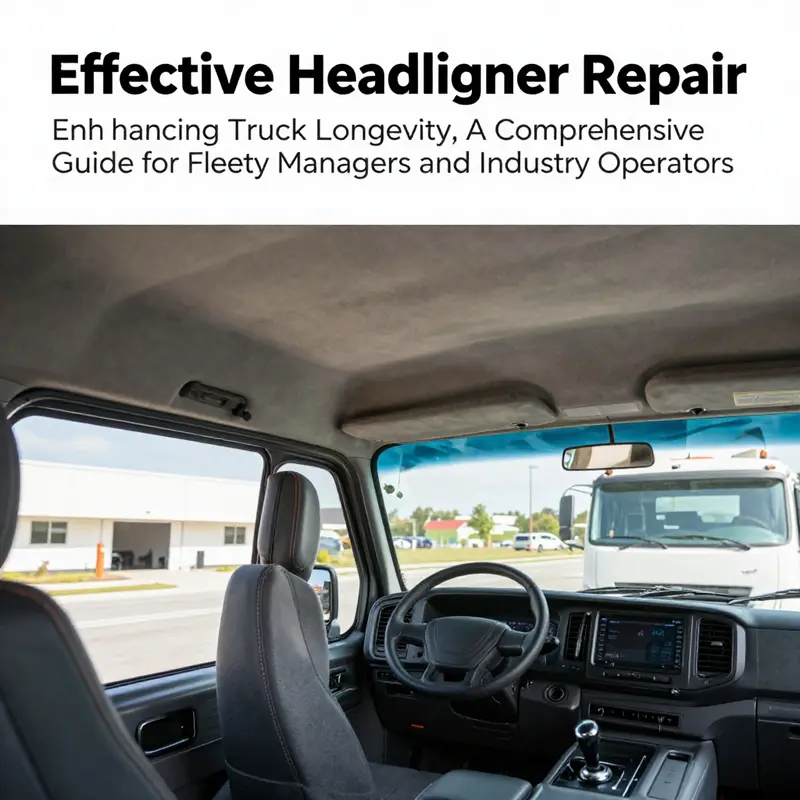 Image displaying multiple truck interiors featuring pristine headliners, emphasizing the benefits of proper maintenance and repair techniques.