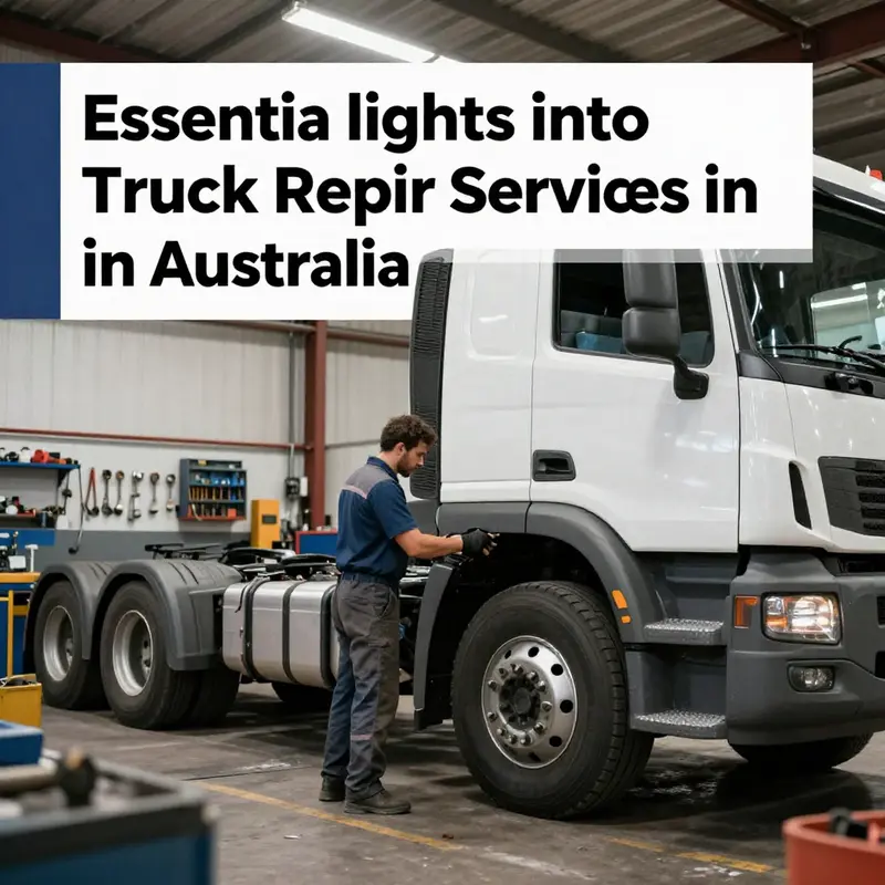 A mechanic diagnosing problems on a heavy truck, highlighting the range of repair services available in Australia.