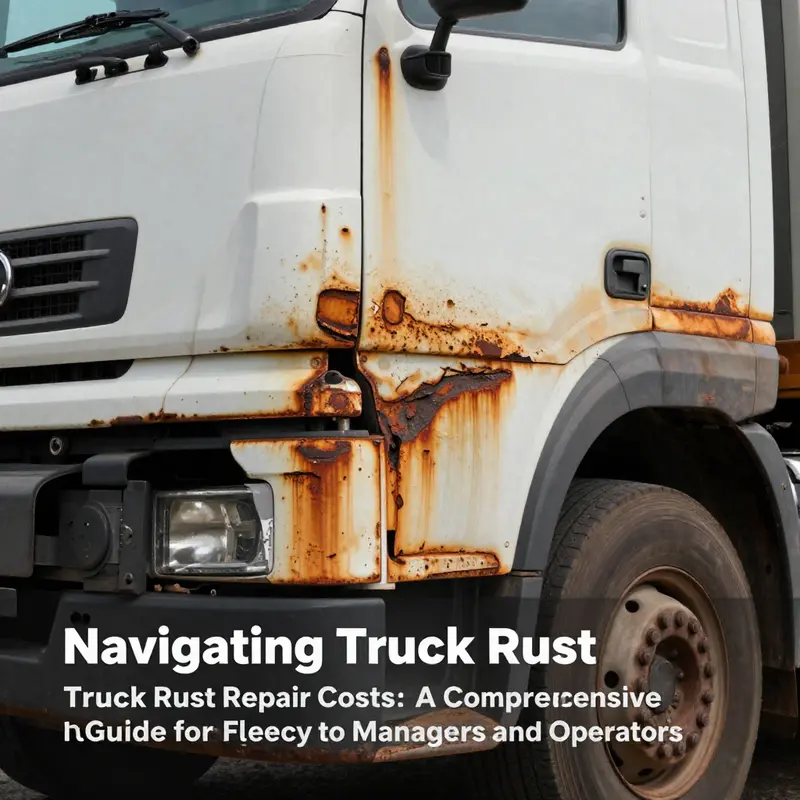 Comparison of surface and structural rust damage on a truck, emphasizing the varied costs associated with each.