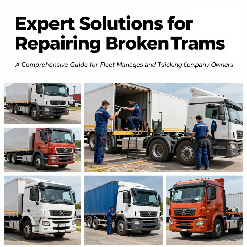 A collection of images showcasing different steps in the truck frame repair process.
