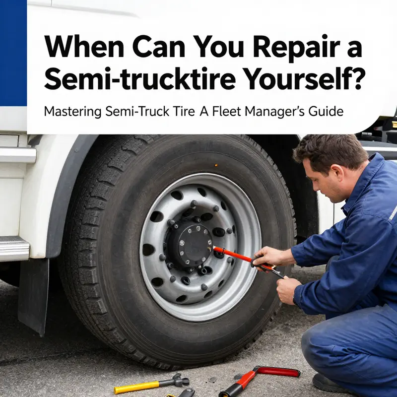 Insightful inspection of semi-truck tire damage suitable for self-repair.