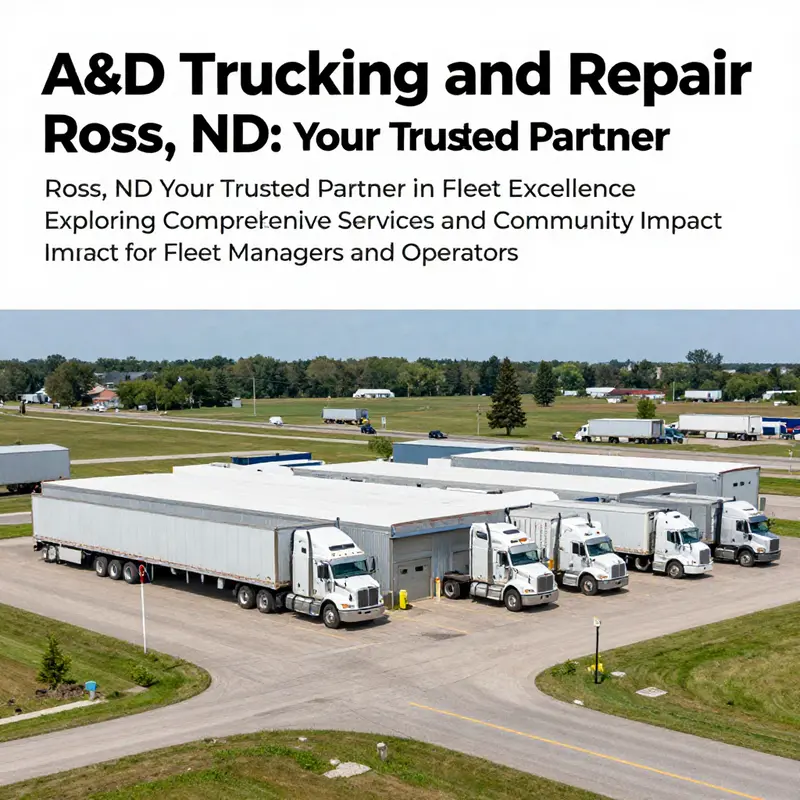 Overview of A&D Trucking and Repair operations showcasing transportation and reliability.