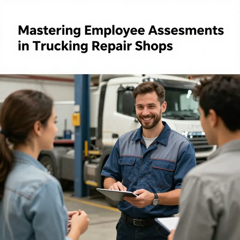 Technician demonstrating technical skills in a repair shop to highlight expertise in truck maintenance.