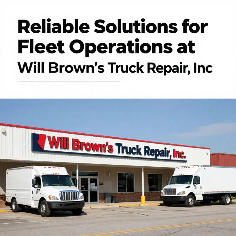 An active truck repair workshop demonstrating the hands-on services offered by Will Brown’s Truck Repair Inc.