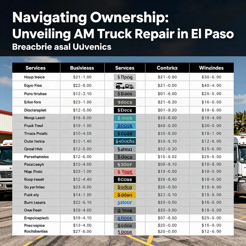 AM Truck Repair in El Paso offers a comprehensive range of truck repair services, serving the local trucking industry.