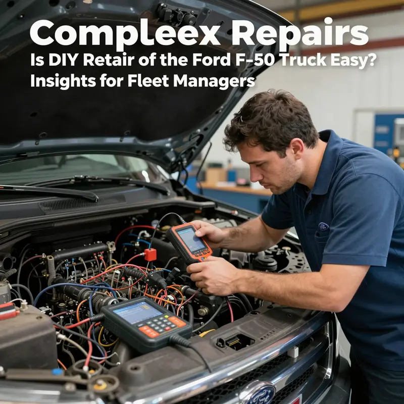 An illustration of a technician conducting basic maintenance tasks on a Ford F-150 to ensure optimal performance.