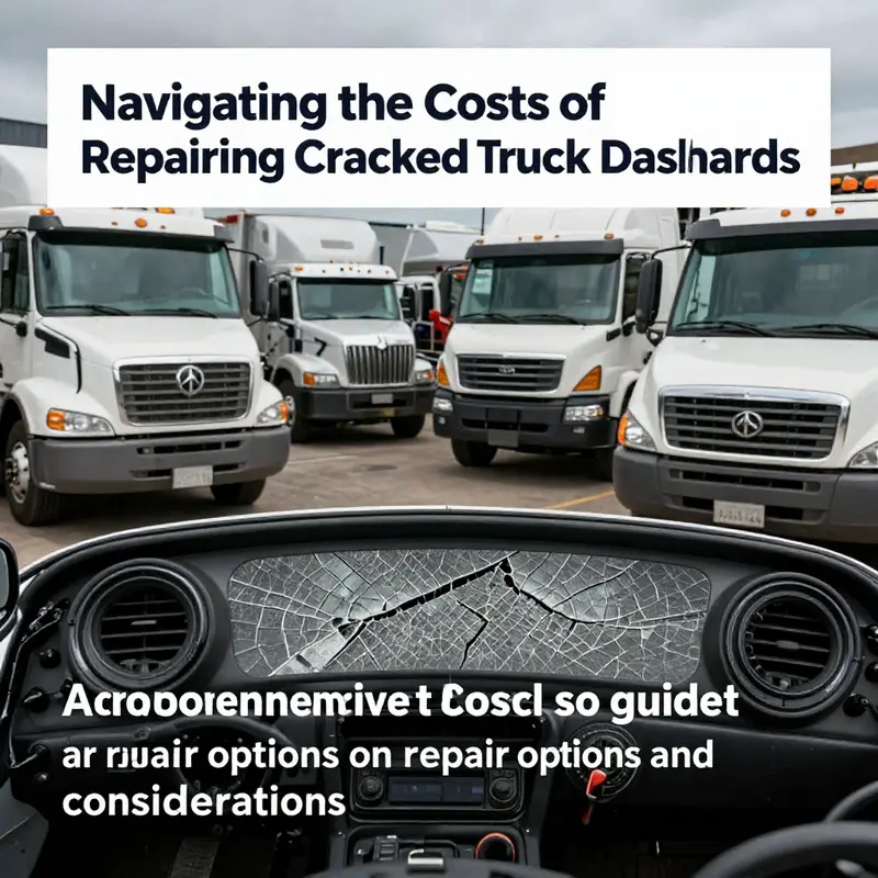 A lineup of trucks, some with cracked dashboards, showcasing the need for ongoing vehicle maintenance.