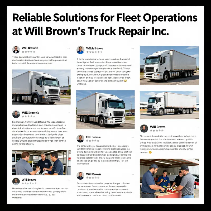 An active truck repair workshop demonstrating the hands-on services offered by Will Brown’s Truck Repair Inc.