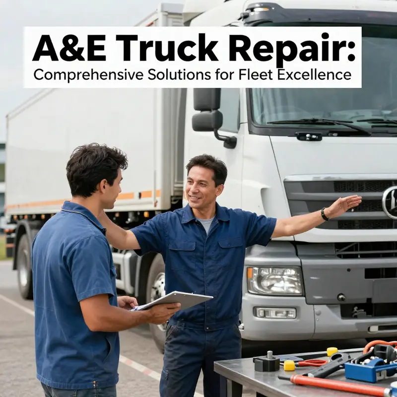 Overview of A&E Truck Repair services, showcasing the mobile workshop in action.