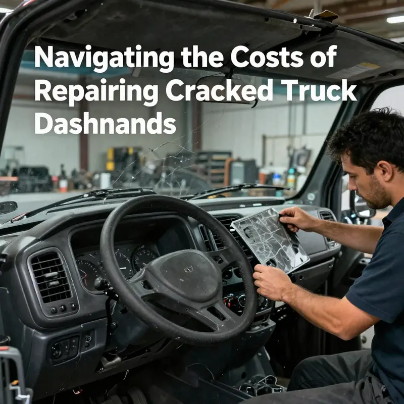 A truck owner utilizing a DIY repair kit to restore a cracked dashboard.
