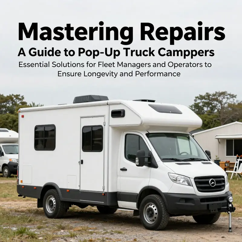 A scenic view featuring a pop-up truck camper surrounded by nature, highlighting its versatility.