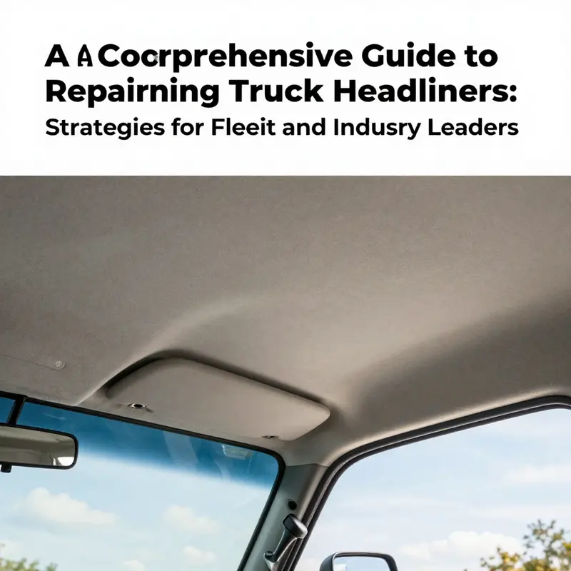 Inspection of a damaged truck headliner, highlighting moisture and wear.