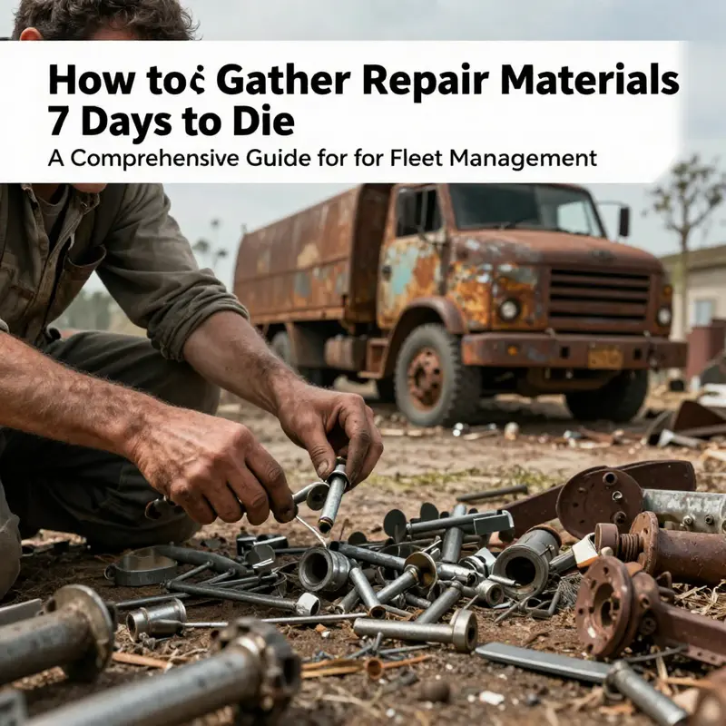 A player character gathers essential materials for truck repair in the game environment.