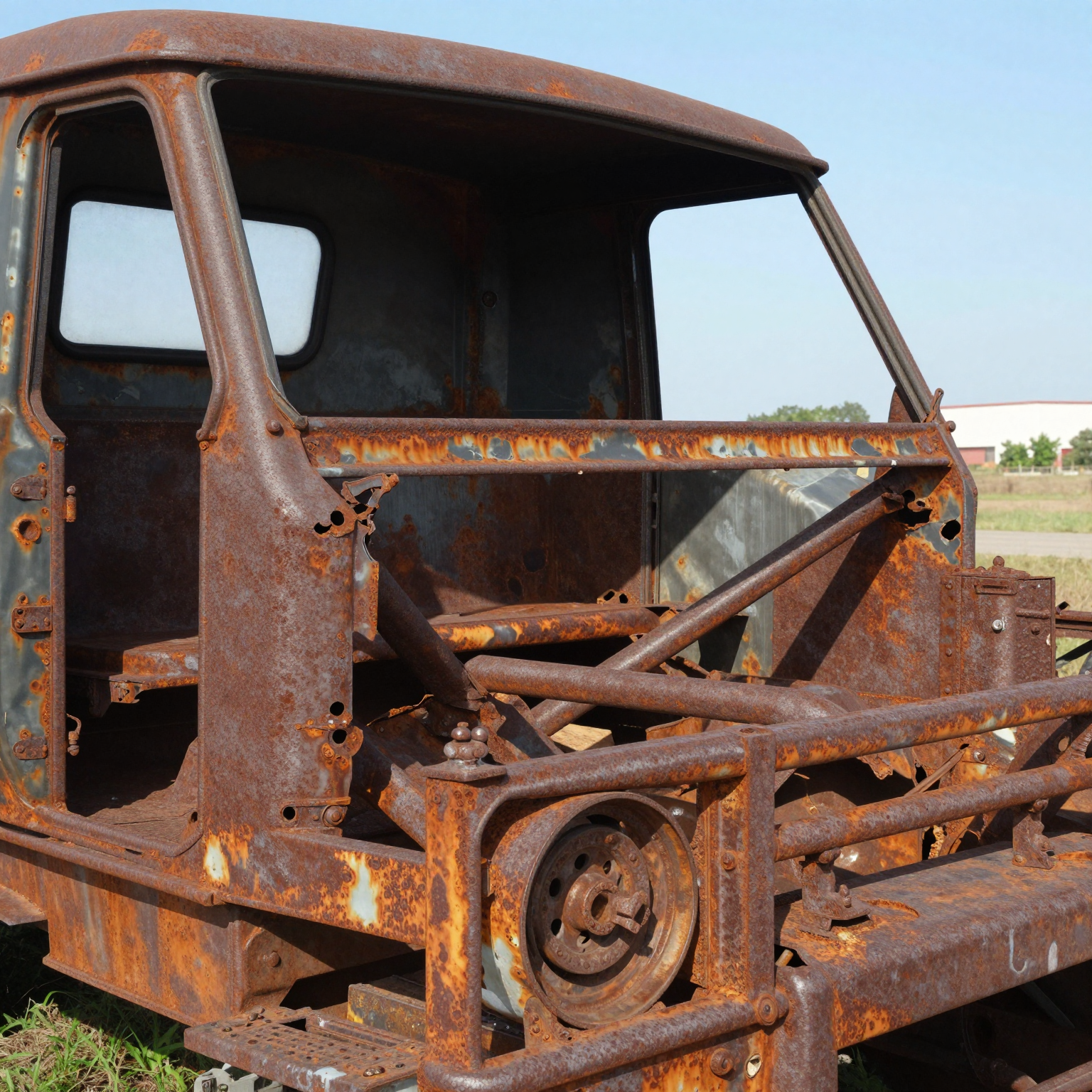Image of a rusty truck frame