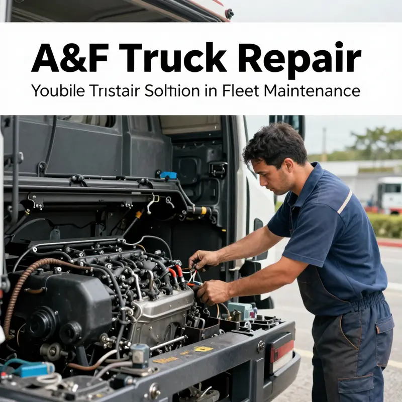 A diverse fleet receiving expert repairs at A&F Truck Repair.