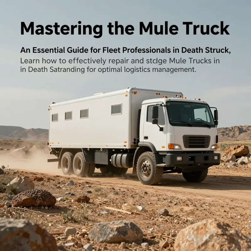 A Mule Truck in Death Stranding journeying through a challenging terrain.