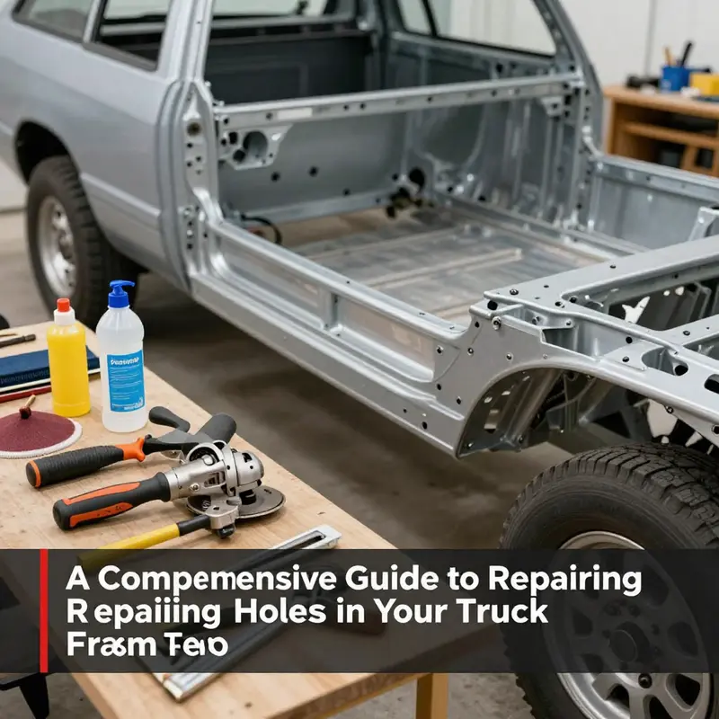 A fleet manager closely assessing damage on a truck frame to determine repair strategies.