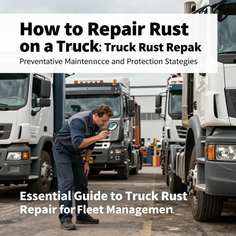 Technician demonstrating effective techniques for removing minor surface rust on a truck.